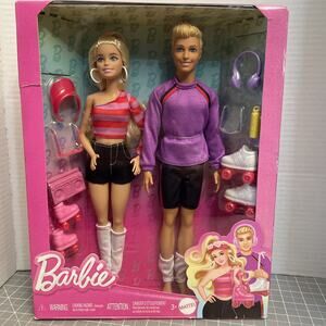 Barbie & Ken Roller-Skating Set: 2 Dolls, Accessories for Imagination and Fun